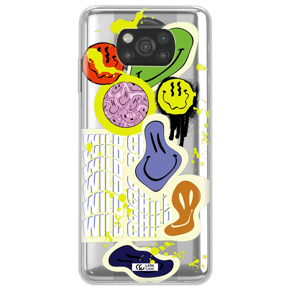 Colorful Emojis Xiaomi Poco X3 Clear TPU Case