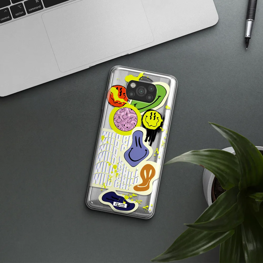 Colorful Emojis Xiaomi Poco X3 Clear TPU Case