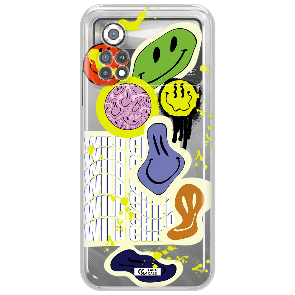 Colorful Emojis Xiaomi Poco X4 Pro Clear TPU Case