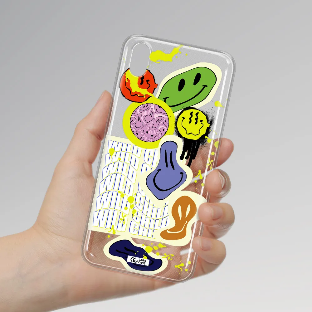 Colorful Emojis Xiaomi Redmi 7A Clear TPU Case