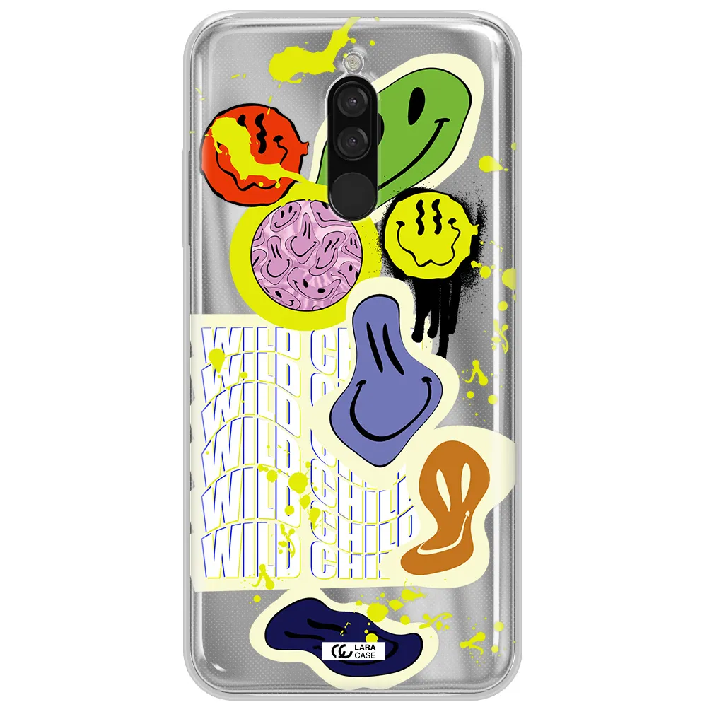 Colorful Emojis Xiaomi Redmi 8 Clear Tpu Case