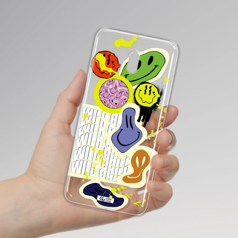 Colorful Emojis Xiaomi Redmi 8A Clear TPU Case