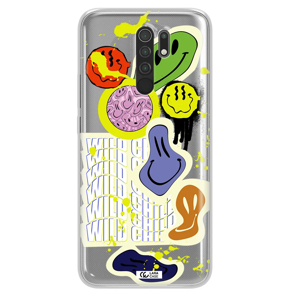 Colorful Emojis Xiaomi Redmi 9 Clear TPU Case
