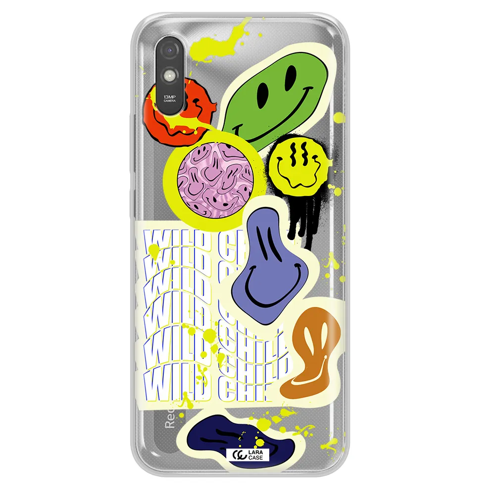 Colorful Emojis Xiaomi Redmi 9A Clear TPU Case