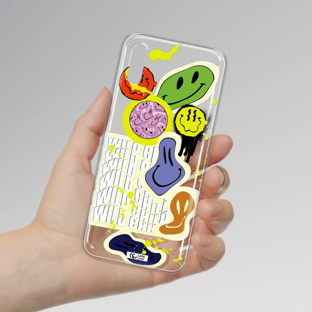 Colorful Emojis Xiaomi Redmi 9A Clear TPU Case