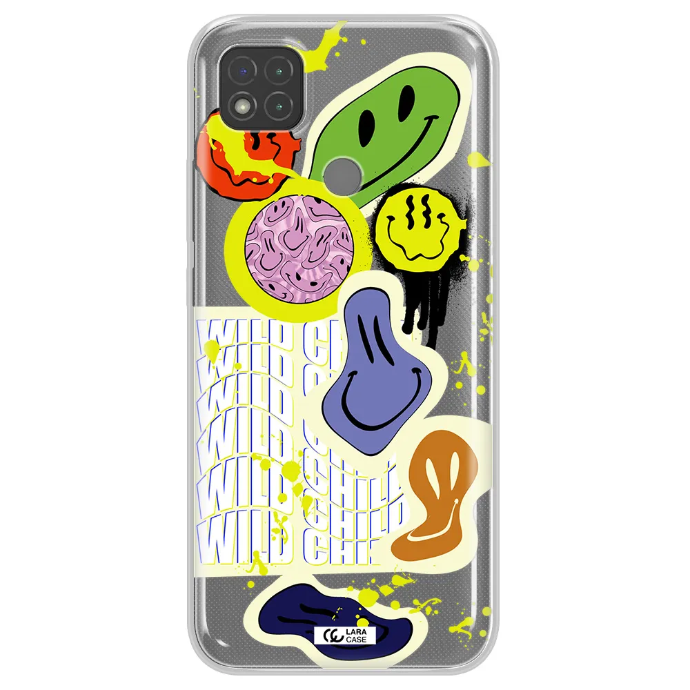 Colorful Emojis Xiaomi Redmi 9C Clear TPU Case