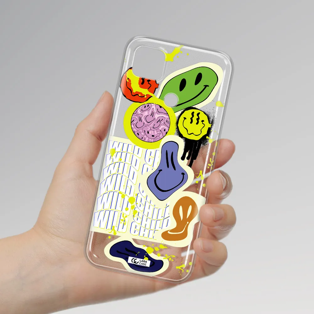 Colorful Emojis Xiaomi Redmi 9C Clear TPU Case