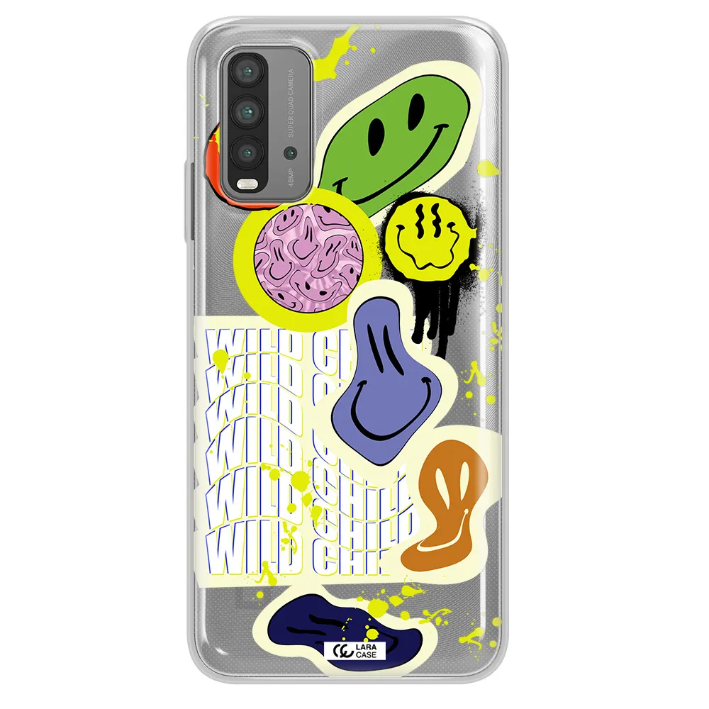 Colorful Emojis Xiaomi Redmi 9T Clear TPU Case