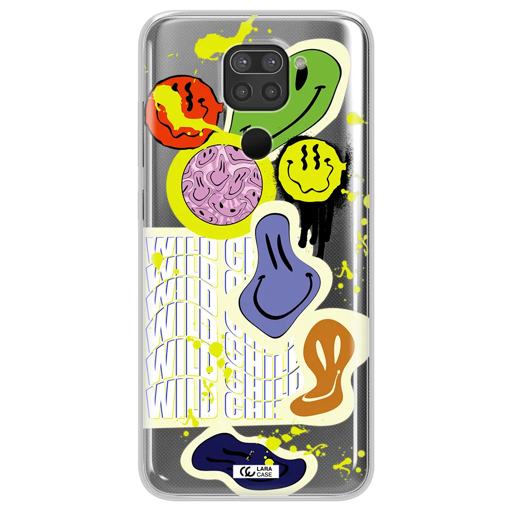 Colorful Emojis Xiaomi Redmi Note 9 Clear TPU Case