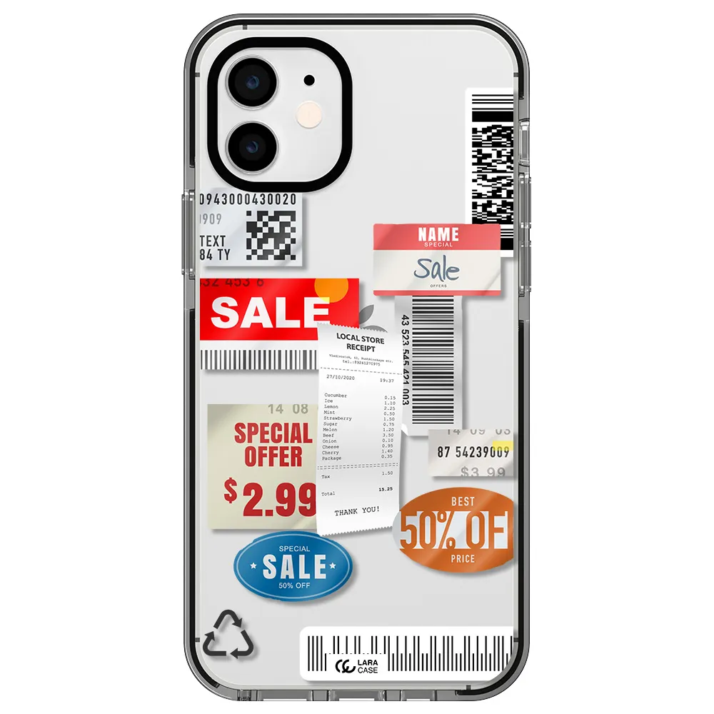Sale Stickers Apple iPhone 11 impact black border Case