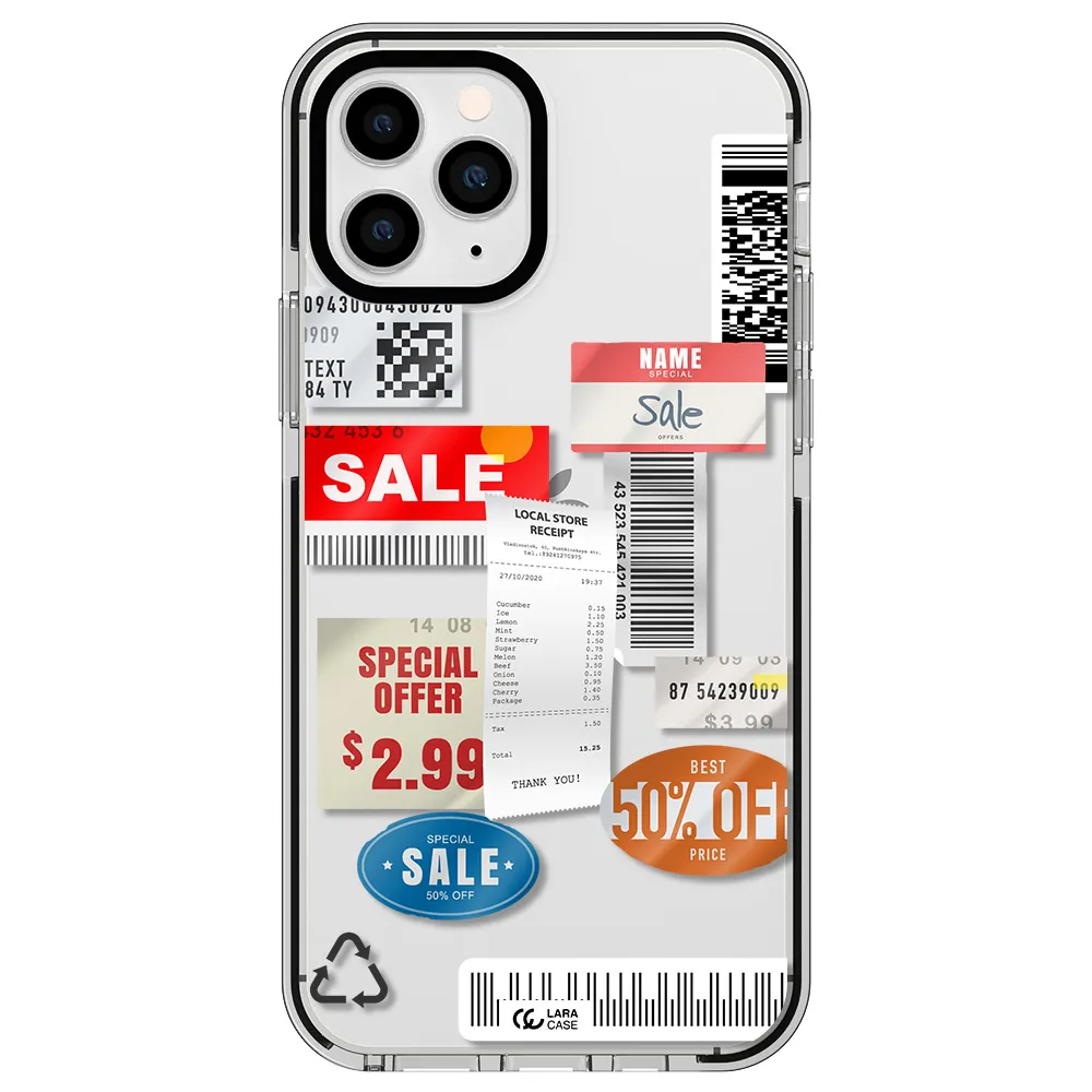 Sale Stickers Apple iPhone 11 pro max impact black border Case