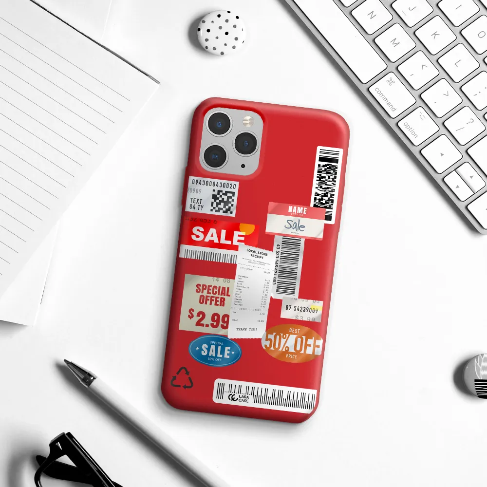 Sale Stickers Apple iPhone 11 pro max Silicone Imperial Red Case