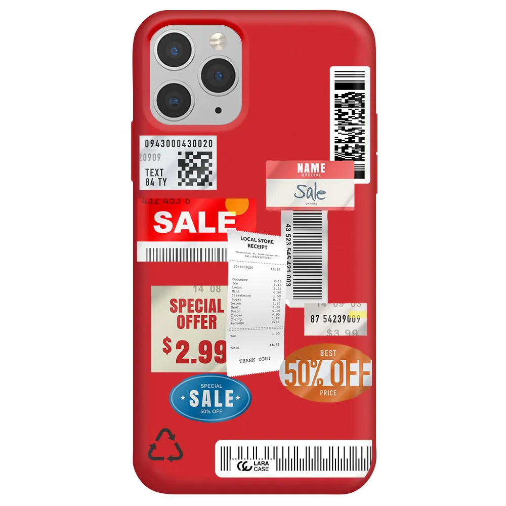 Sale Stickers Apple iPhone 11 pro Silicone Imperial Red Case