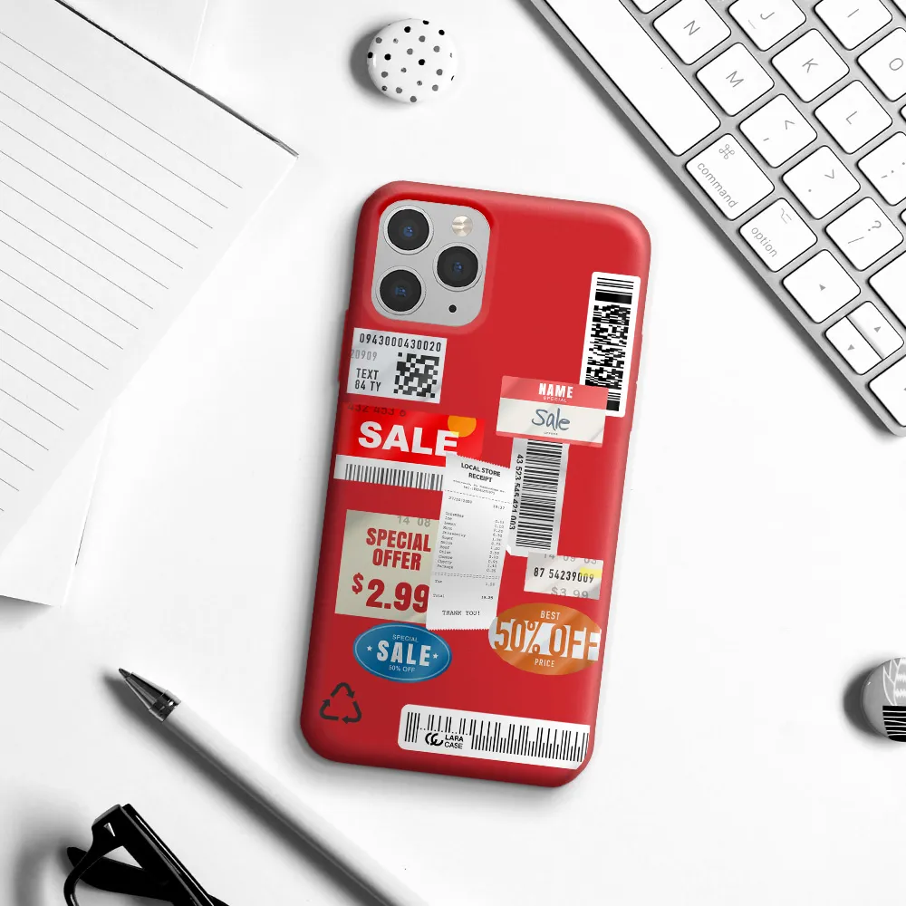 Sale Stickers Apple iPhone 11 pro Silicone Imperial Red Case