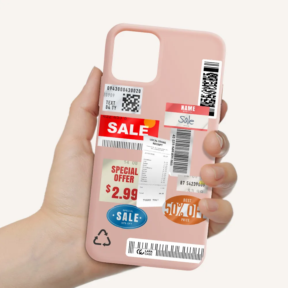 Sale Stickers Apple iPhone 11 pro Silicone pastel pink Case