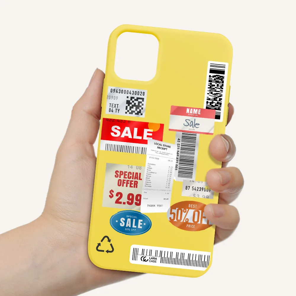 Sale Stickers Apple iPhone 11 Silicone canary yellow Case