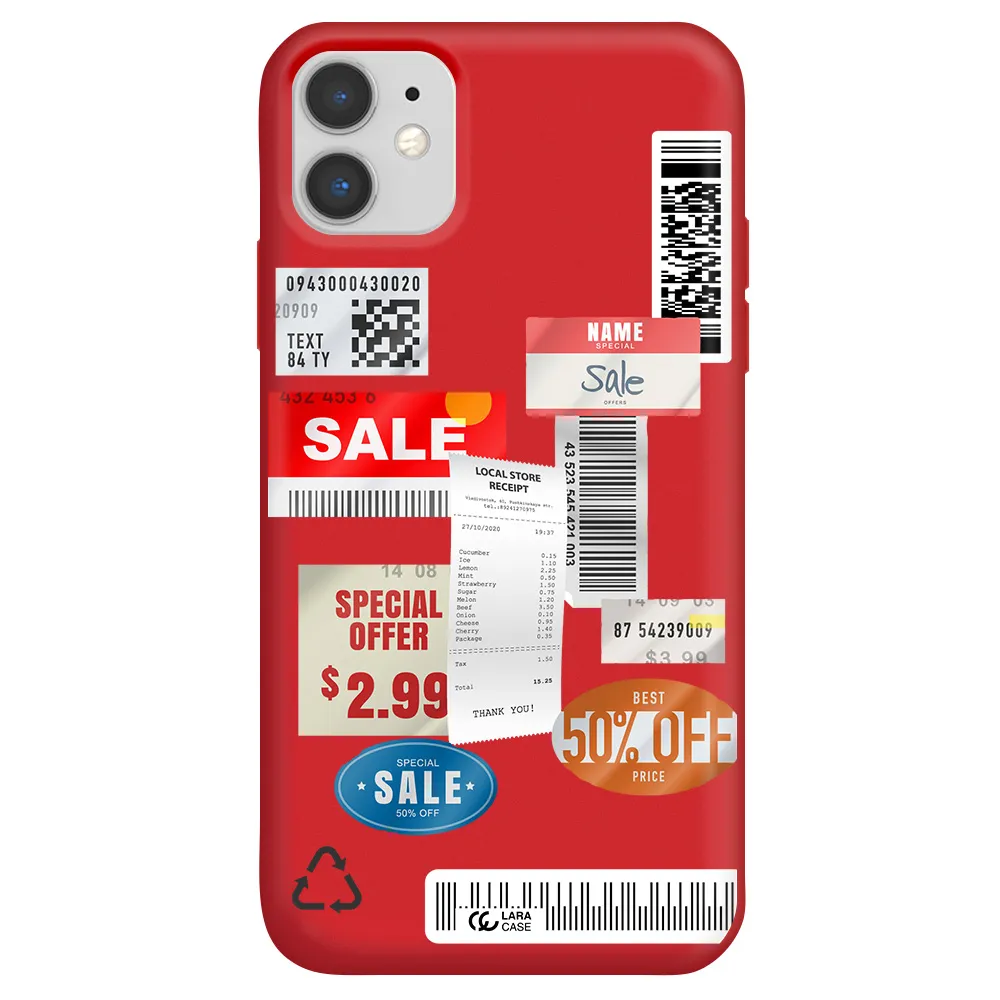 Sale Stickers Apple iPhone 11 Silicone Imperial Red Case