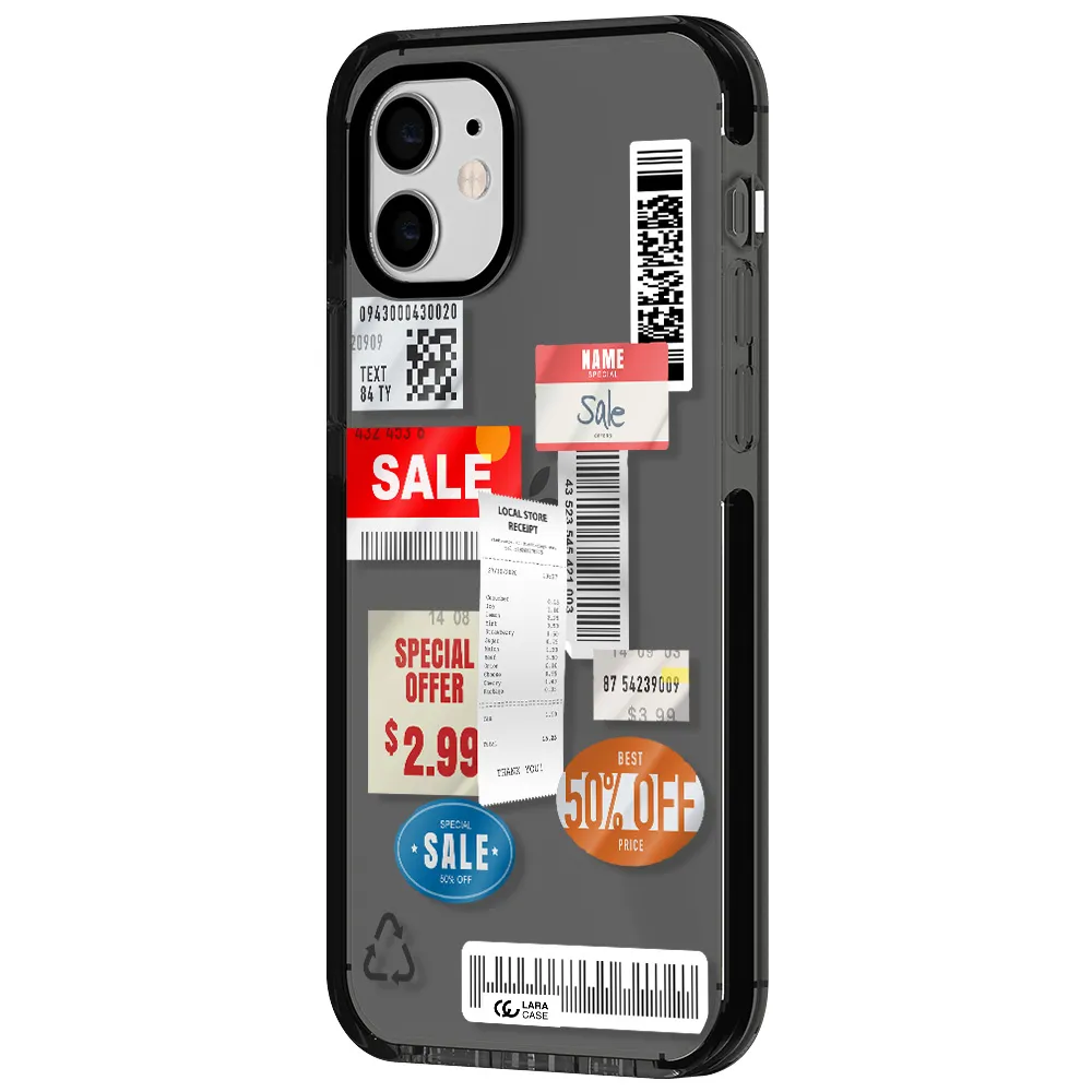 Sale Stickers Apple iPhone 12 impact Smoke Black Case