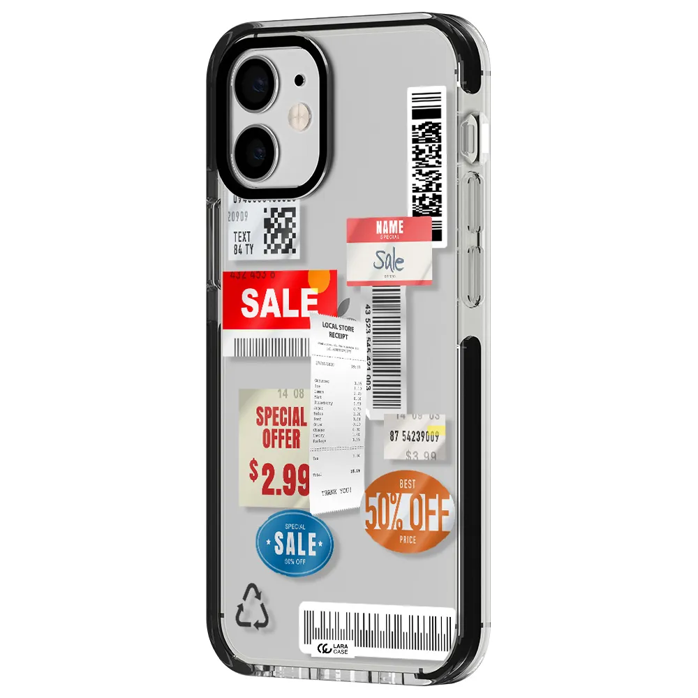 Sale Stickers Apple iPhone 12 mini impact black border Case