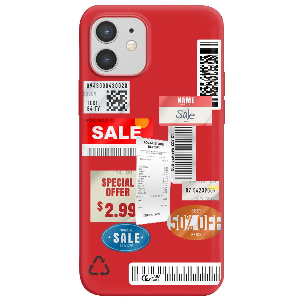 Sale Stickers Apple iPhone 12 mini Silicone Imperial Red Case