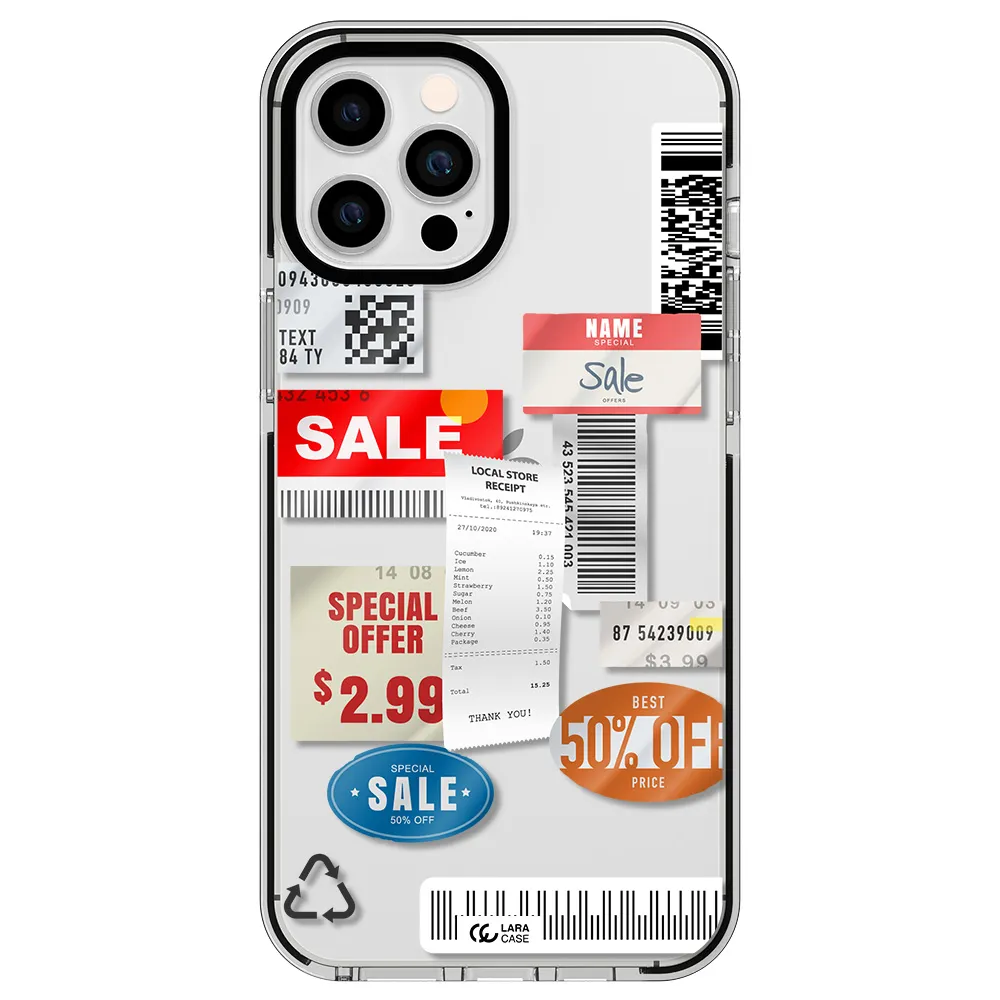 Sale Stickers Apple iPhone 12 pro max impact black border Case