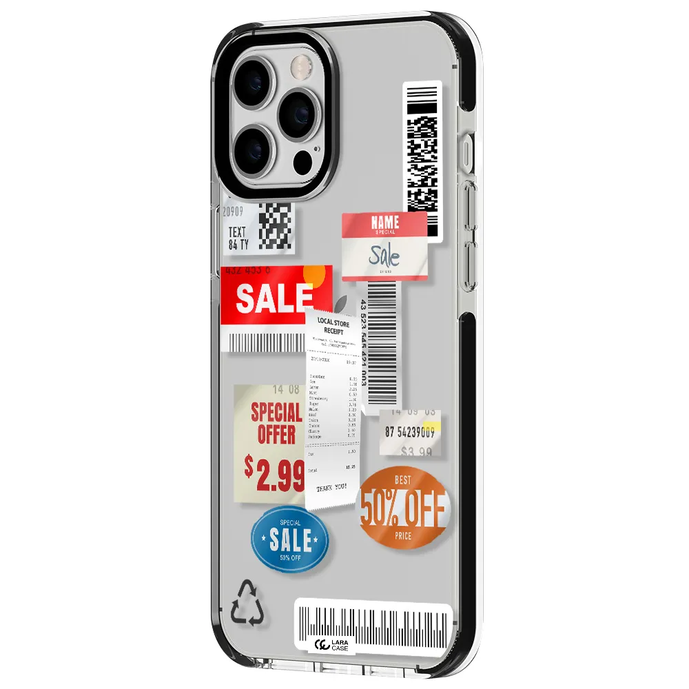 Sale Stickers Apple iPhone 12 pro max impact black border Case