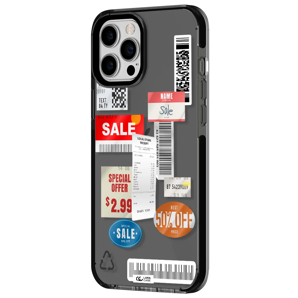 Sale Stickers Apple iPhone 12 pro max impact Smoke Black Case