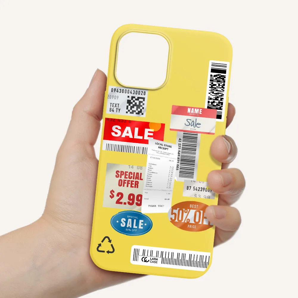 Sale Stickers Apple iPhone 12 pro Silicone canary yellow Case