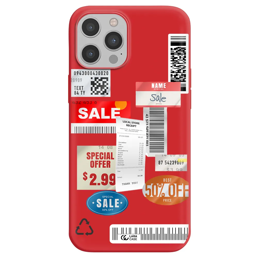 Sale Stickers Apple iPhone 12 pro Silicone Imperial Red Case