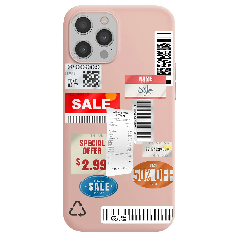 Sale Stickers Apple iPhone 12 pro Silicone pastel pink Case