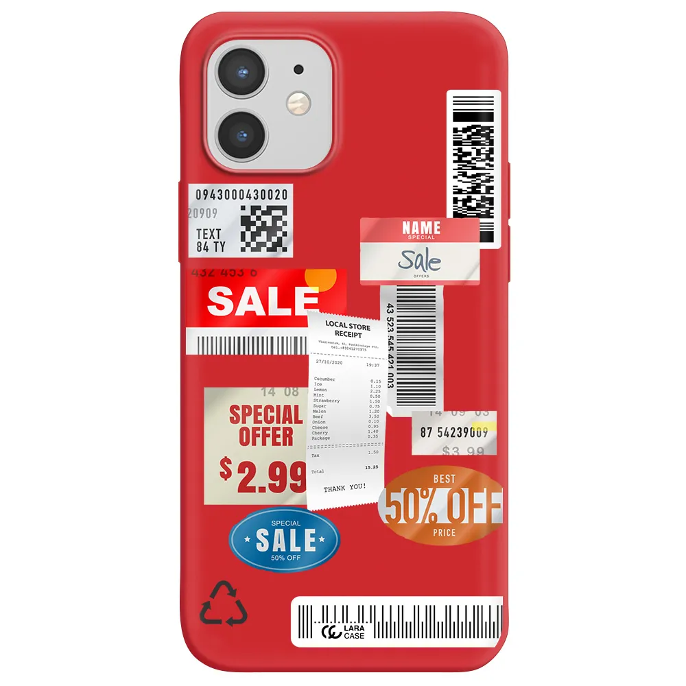 Sale Stickers Apple iPhone 12 Silicone Imperial Red Case