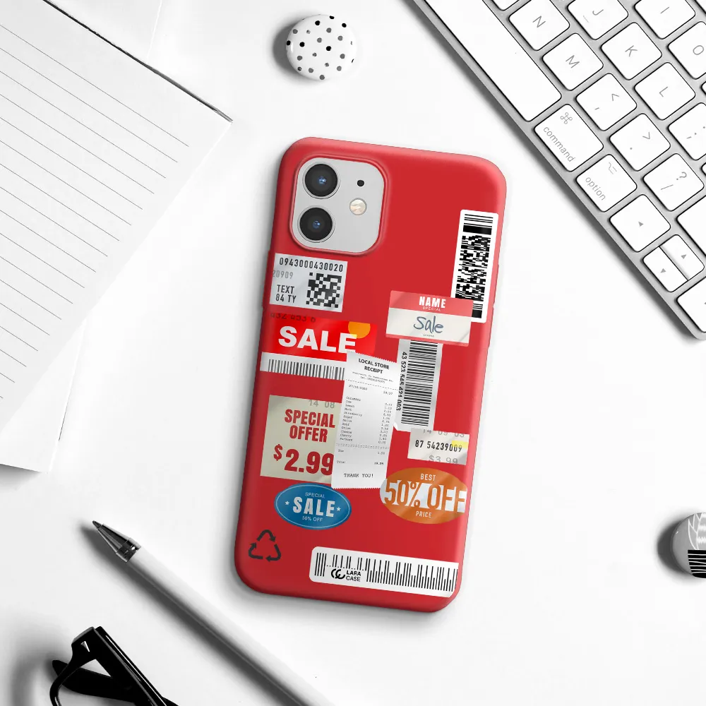 Sale Stickers Apple iPhone 12 Silicone Imperial Red Case