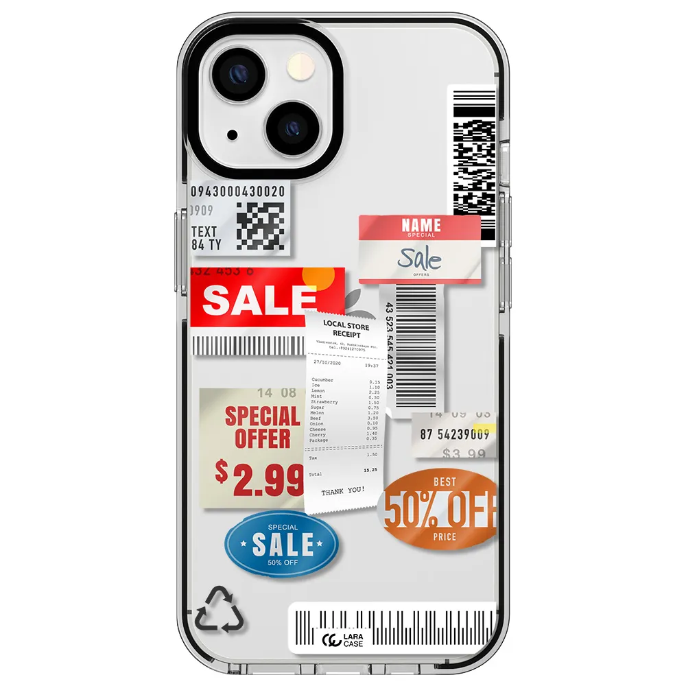 Sale Stickers Apple iPhone 13 impact black border Case