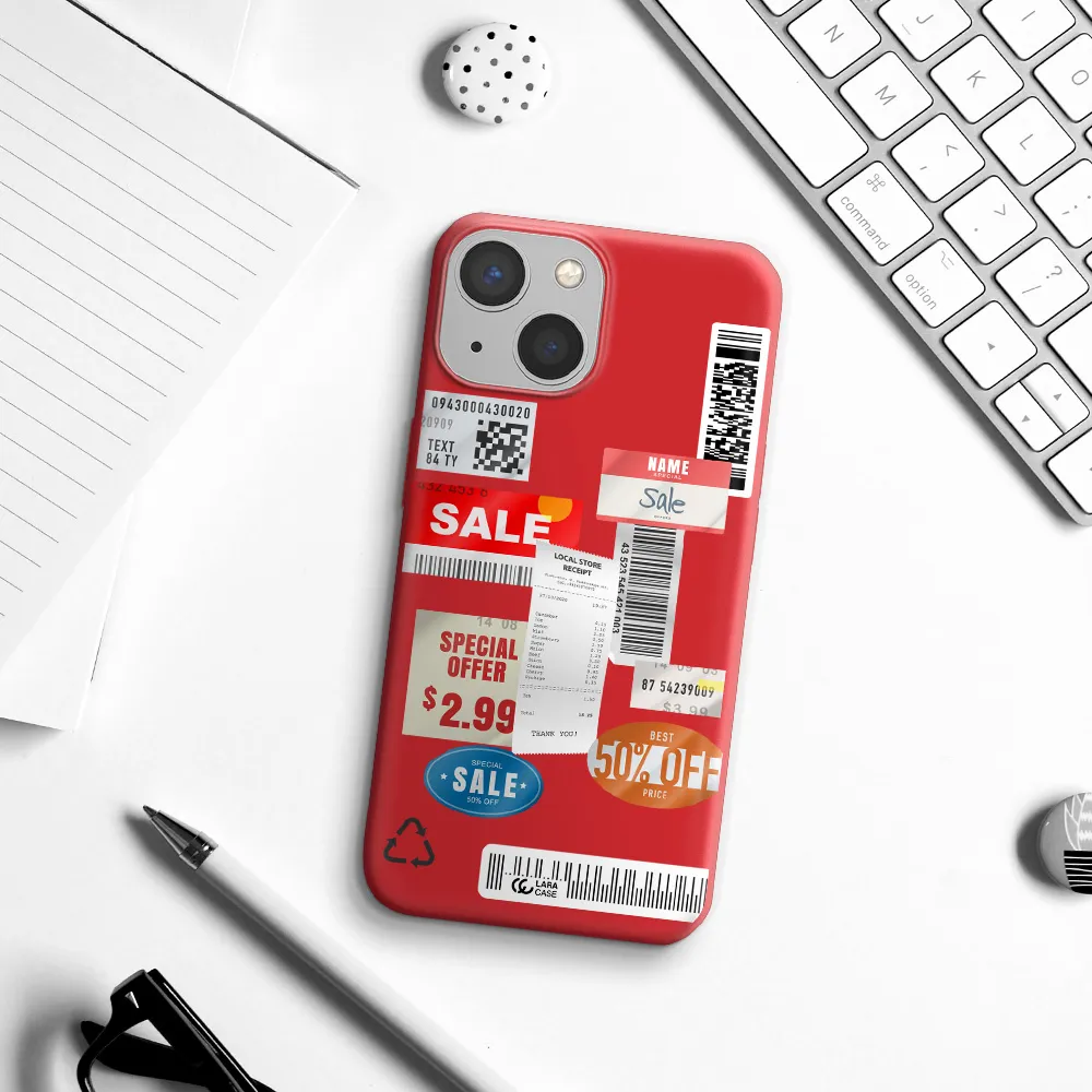 Sale Stickers Apple iPhone 13 mini Silicone Imperial Red Case