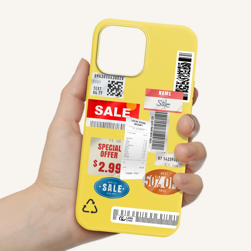 Sale Stickers Apple iPhone 13 Pro Max Silicone canary yellow Case