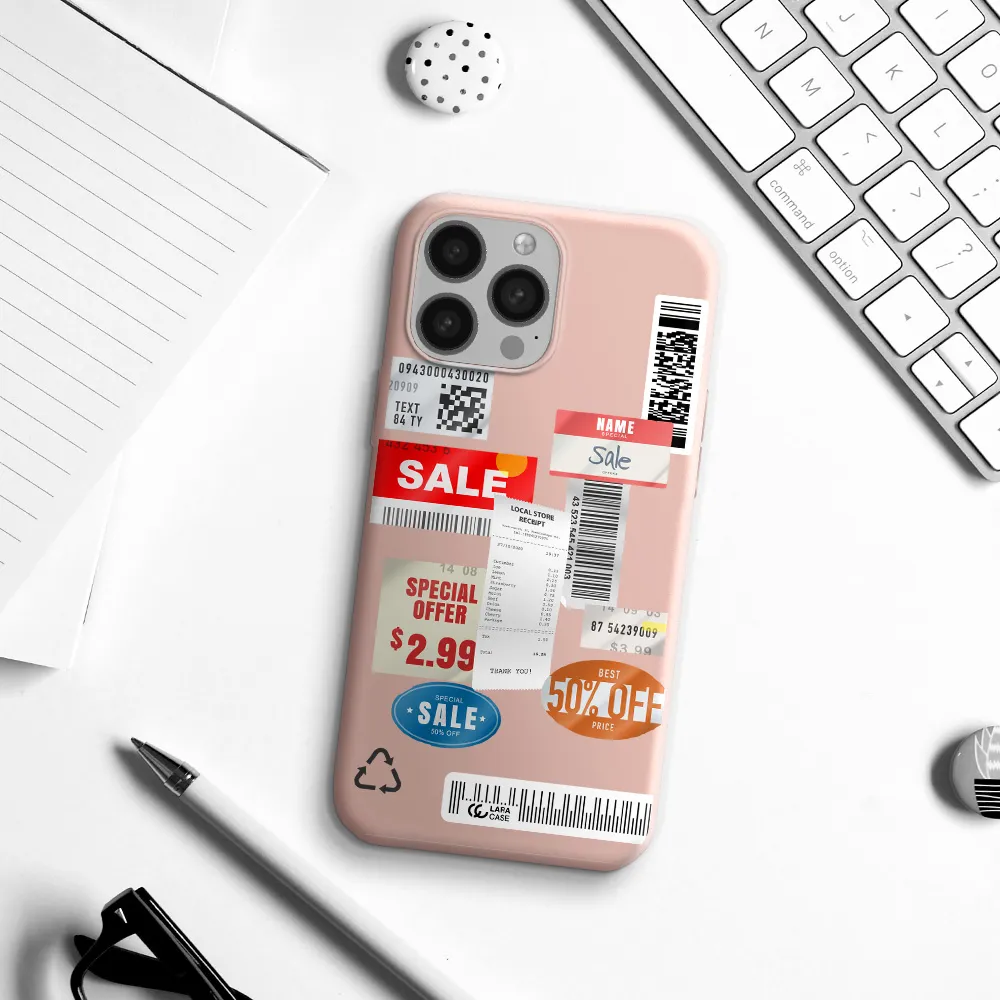 Sale Stickers Apple iPhone 13 Pro Max Silicone pastel pink Case