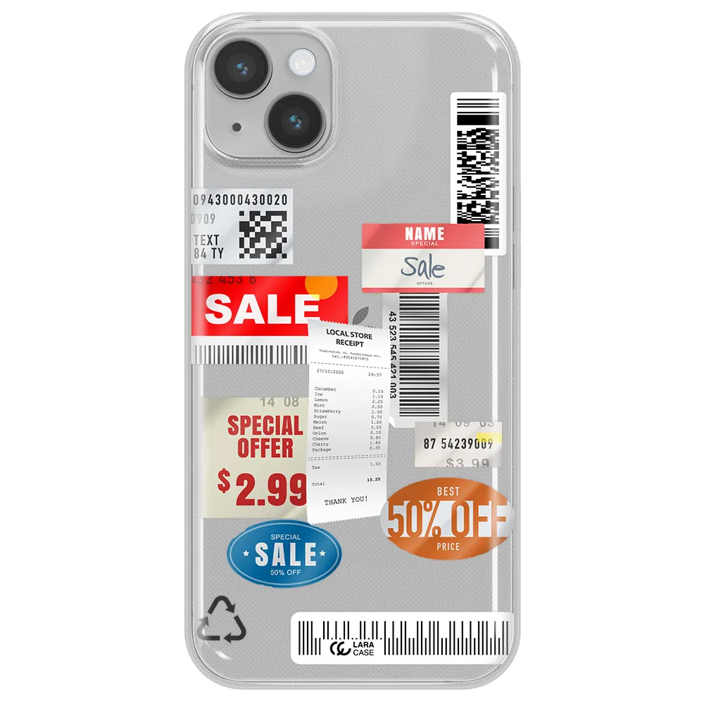Sale Stickers Apple iPhone 14 Clear TPU Case