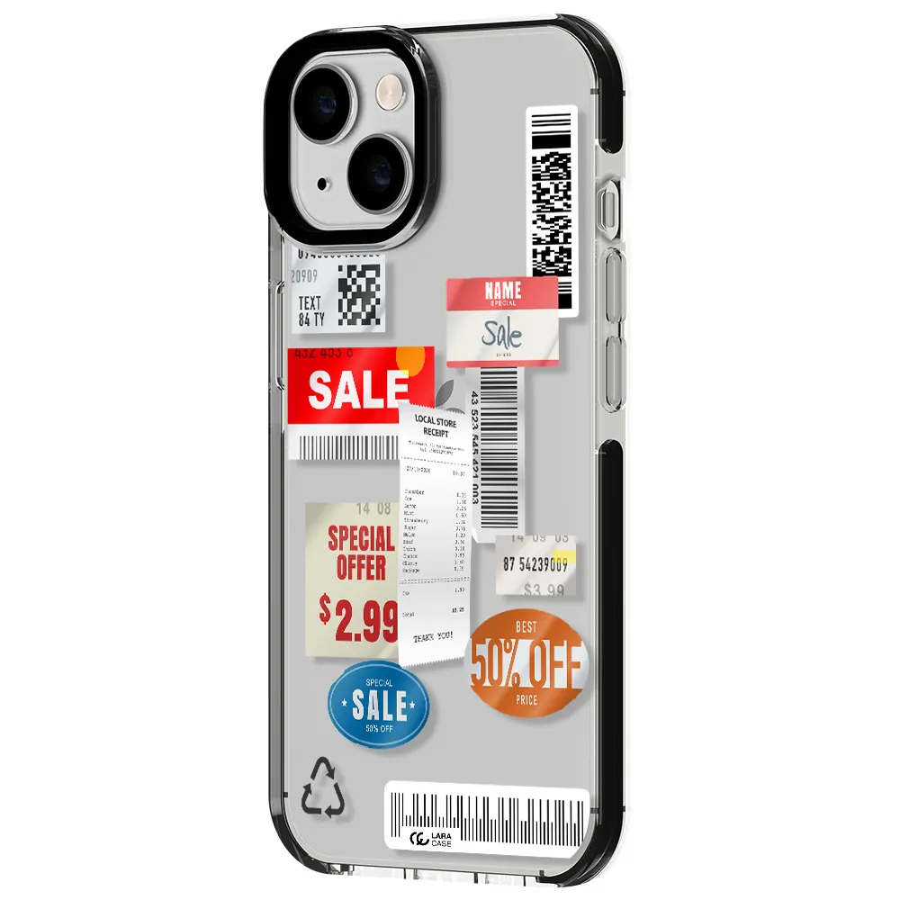 Sale Stickers Apple iPhone 14 impact black border Case
