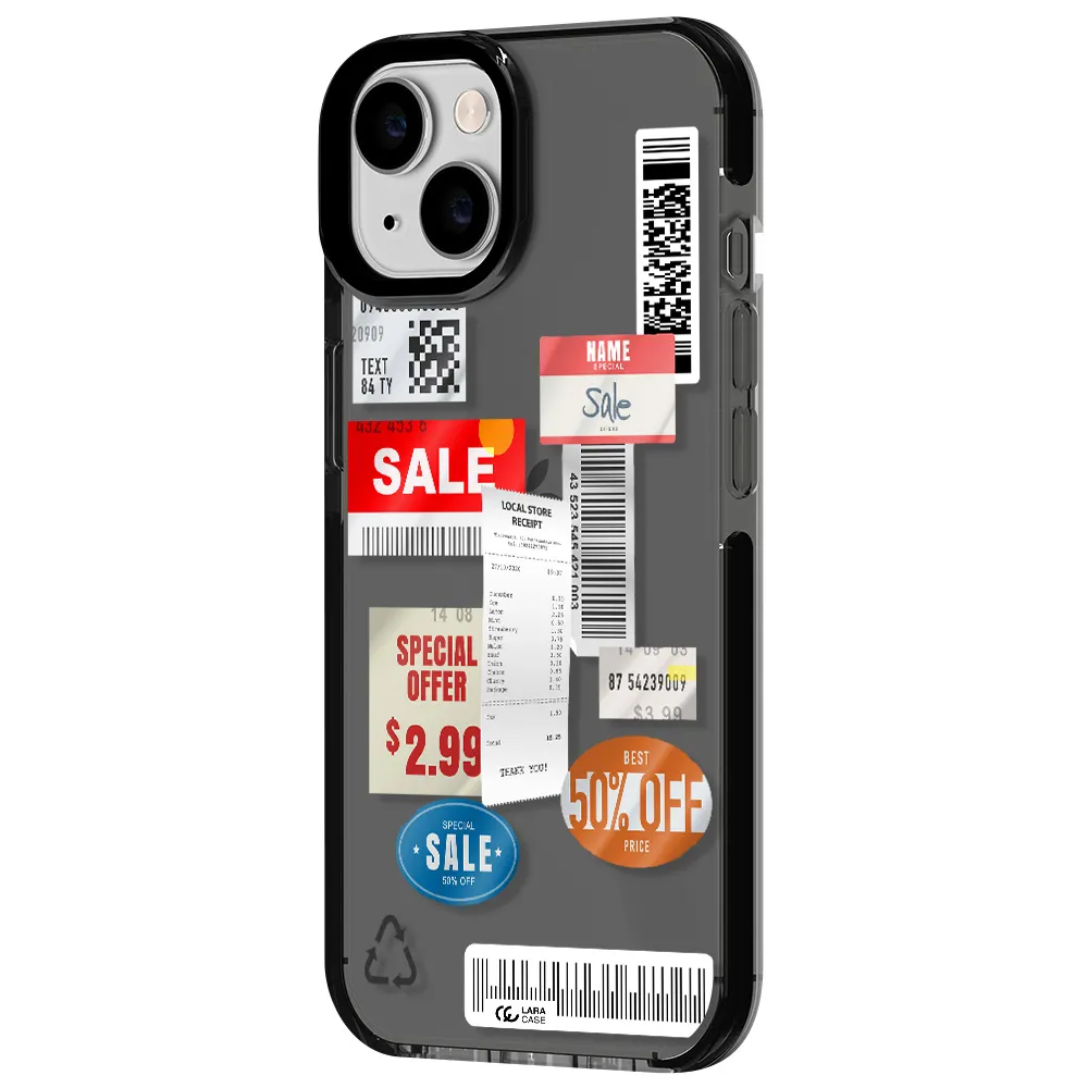 Sale Stickers Apple iPhone 14 impact Smoke Black Case