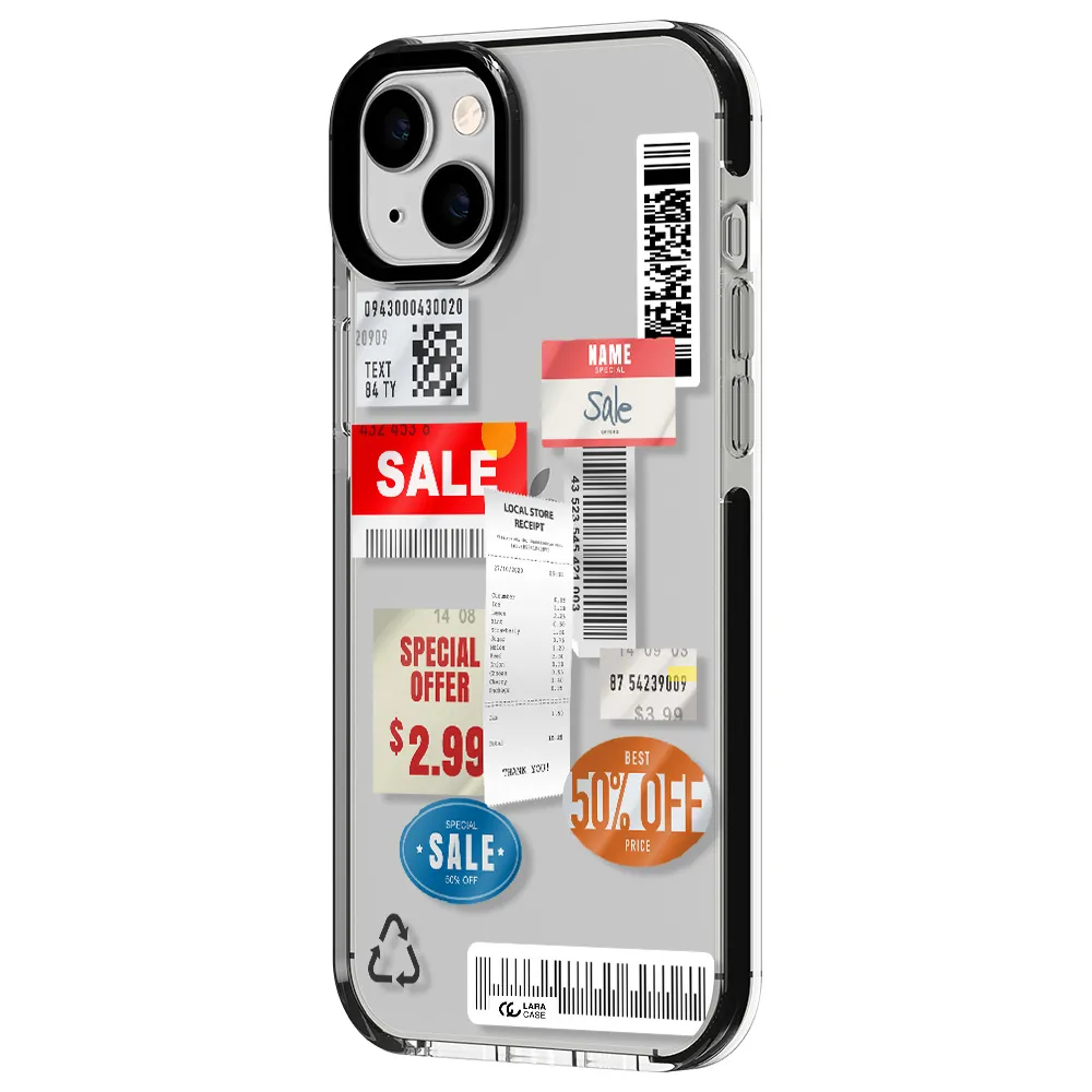 Sale Stickers Apple iPhone 14 plus impact black border Case
