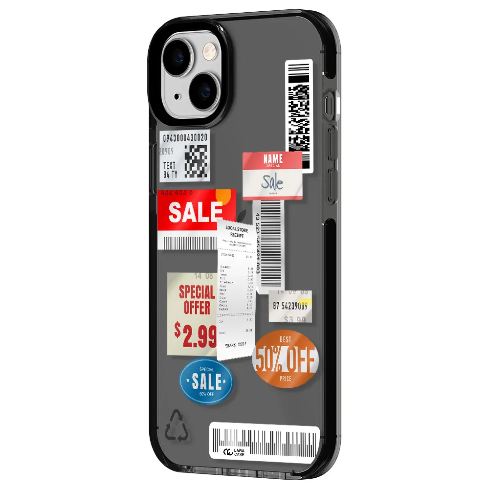 Sale Stickers Apple iPhone 14 plus impact Smoke Black Case