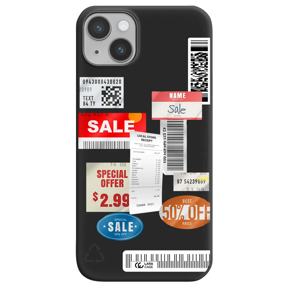 Sale Stickers Apple iPhone 14 plus Silicone black Case
