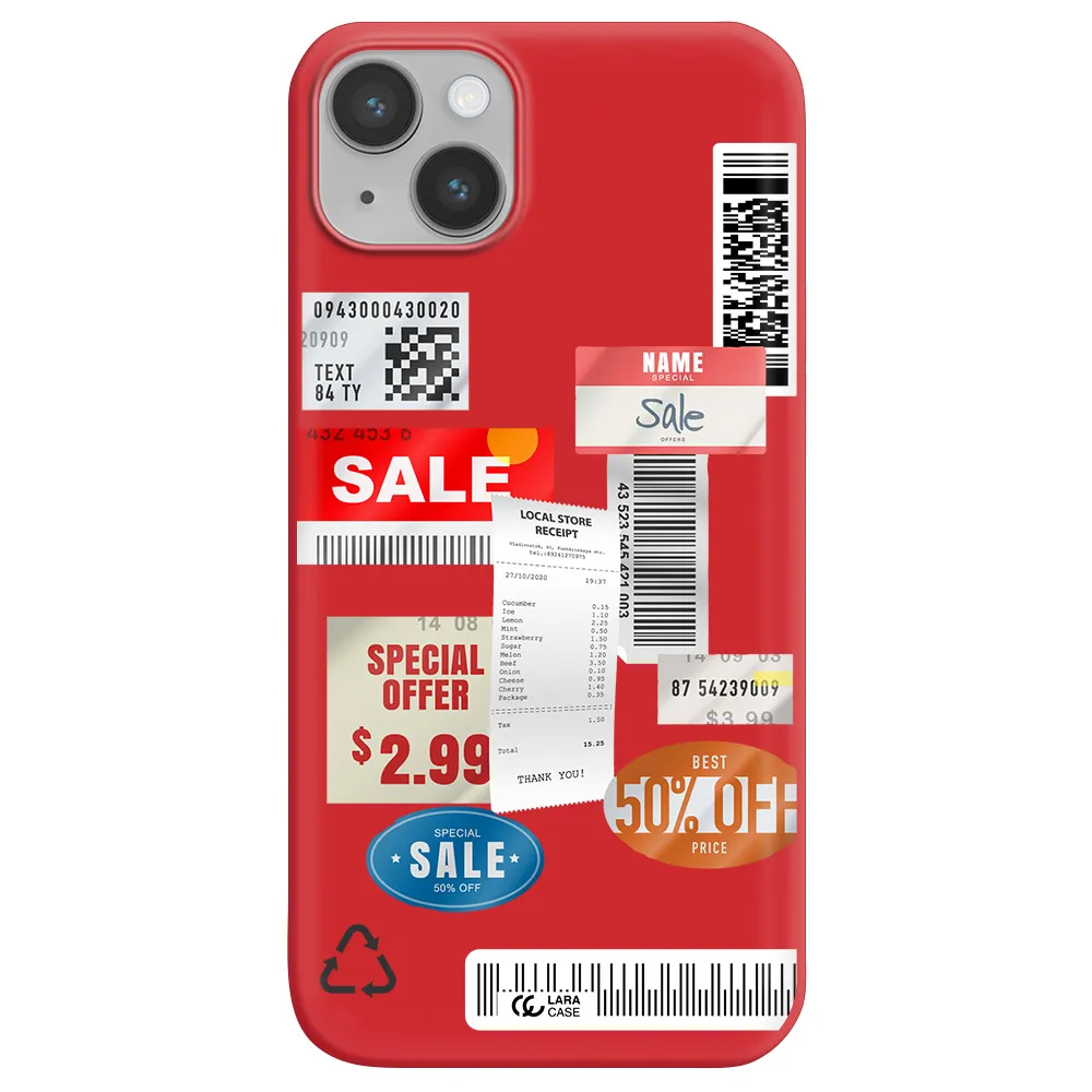 Sale Stickers Apple iPhone 14 plus Silicone Imperial Red Case