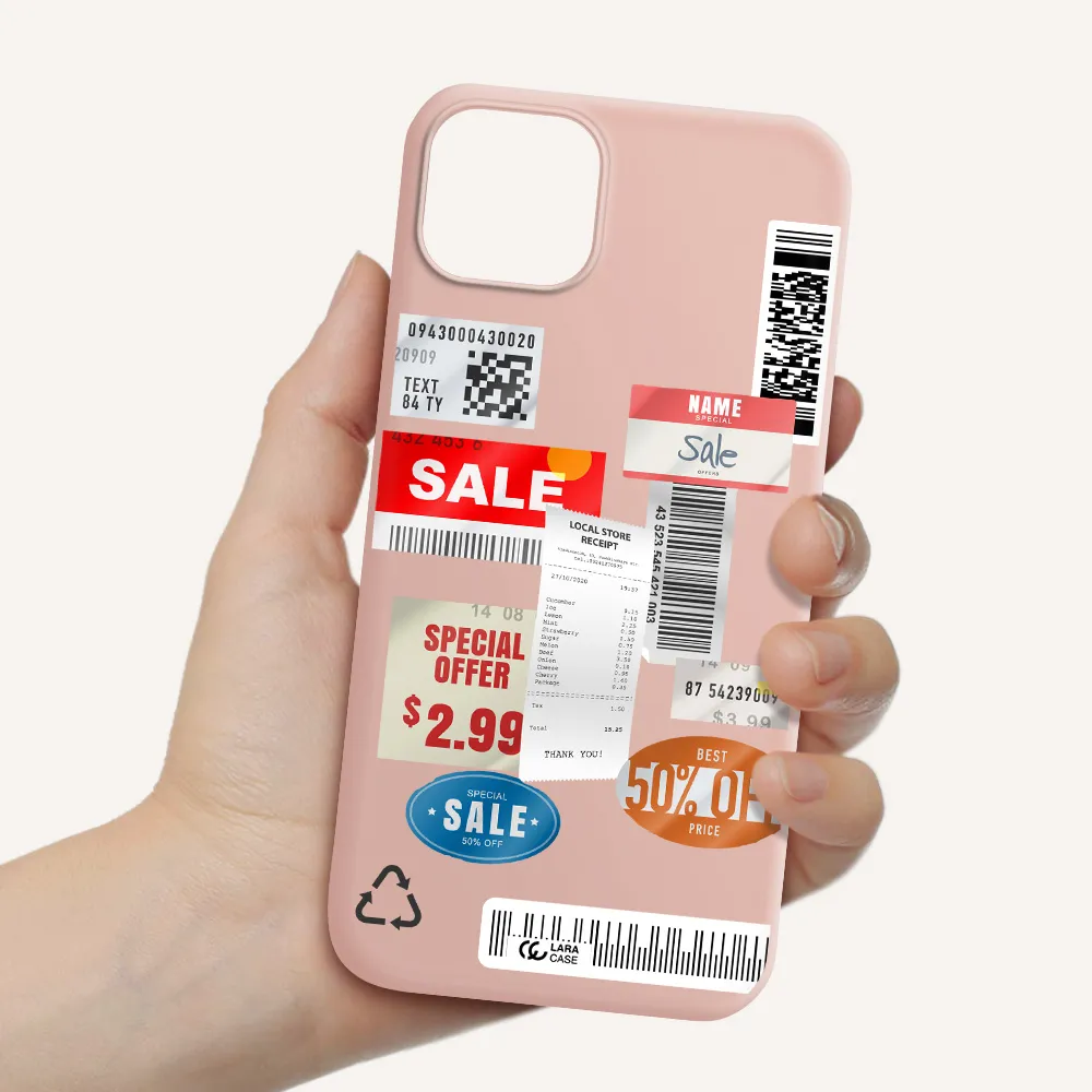 Sale Stickers Apple iPhone 14 plus Silicone pastel pink Case