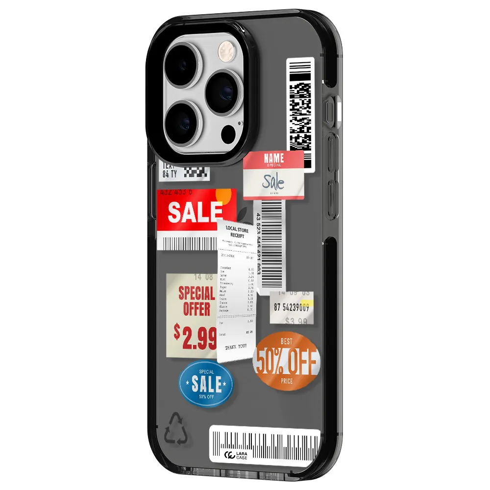 Sale Stickers Apple iPhone 14 pro impact Smoke Black Case