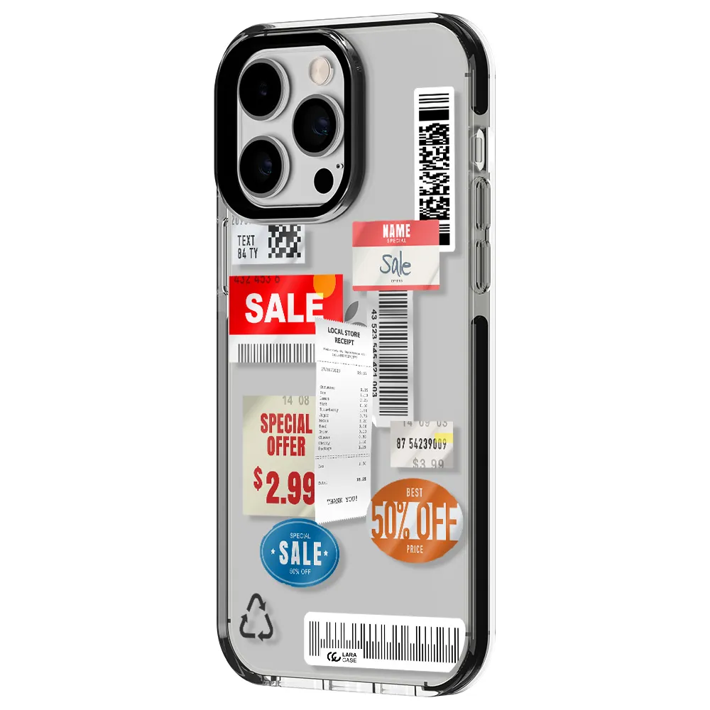 Sale Stickers Apple iPhone 14 pro max impact black border Case