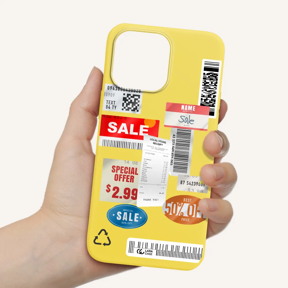 Sale Stickers Apple iPhone 14 pro max Silicone canary yellow Case