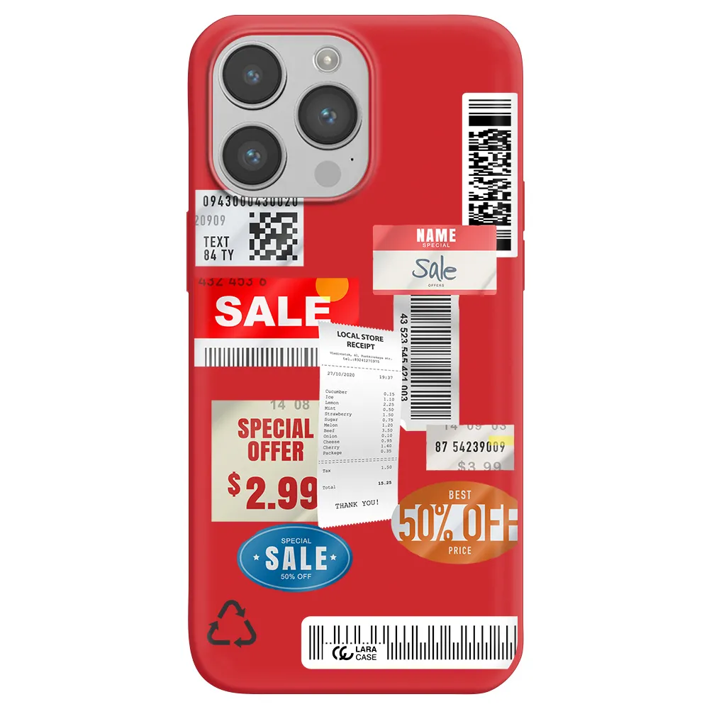 Sale Stickers Apple iPhone 14 pro max Silicone Imperial Red Case