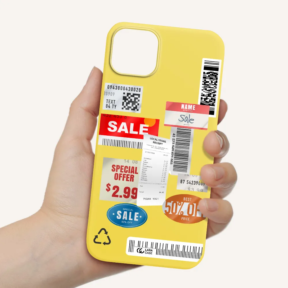 Sale Stickers Apple iPhone 14 Silicone canary yellow Case