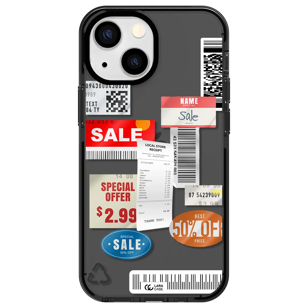 Sale Stickers Apple iPhone 15 impact Smoke Black Case
